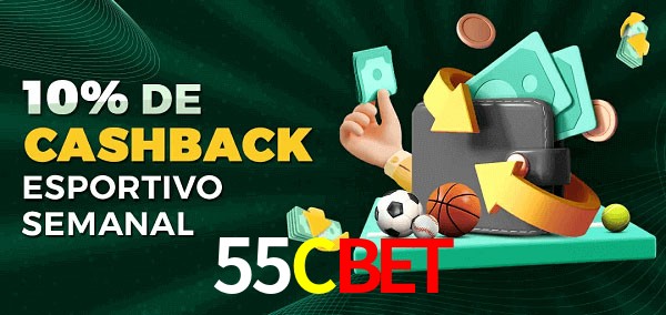10% de bônus de cashback na 55Cbet